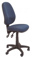 ECO70CH Ergo 3 Lever, Gas Lift, Back And Seat Angle Adjust. 110Kg. Black, Grey, Navy Fabric Only